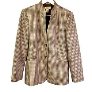 Talbots Petites Wool Two Button Graphic Blazer Size 6P
